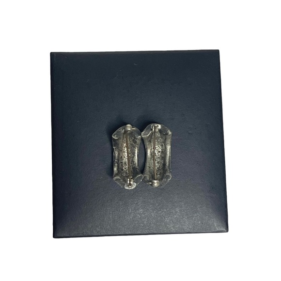 Art Deco Half Hoop Set of 2 Rhinestone Brooches - Picture 13 of 13